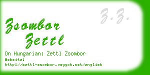 zsombor zettl business card